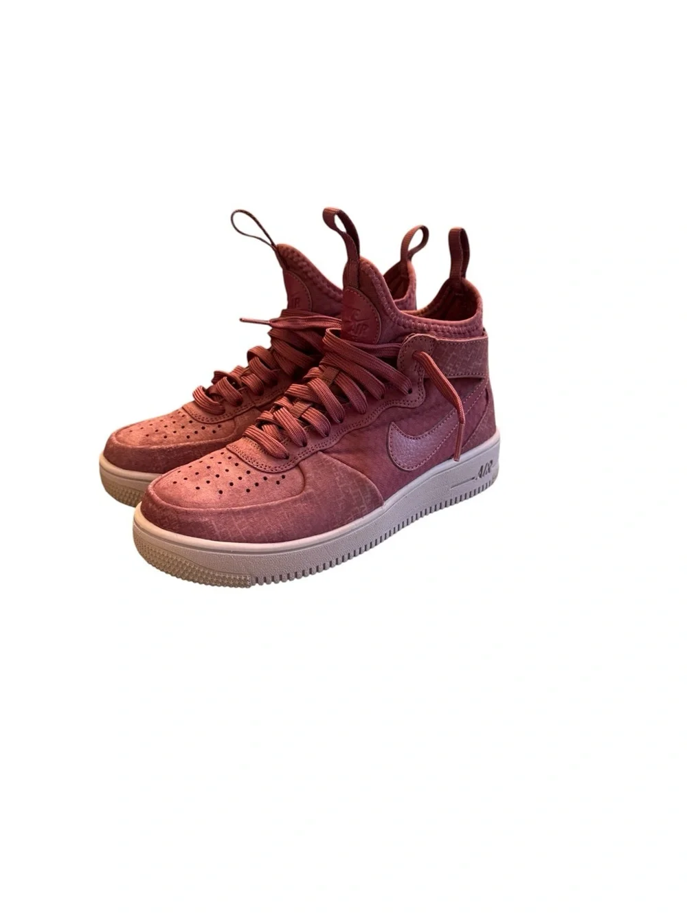 Nike Pink Mid-Top Suede Sneakers